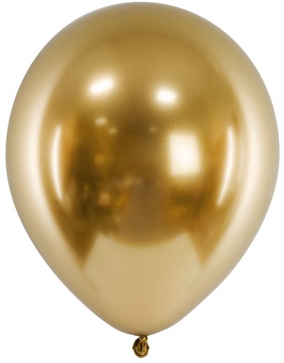 50 stk 30 cm Gullfargede Glossy Mirror Ballonger