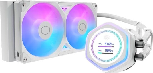 Cooler Master MasterLiquid 240 Atmos II LCD White MLX D24M A25SZ LW Cooler Master MasterLiquid 240 Atmos II LCD White MLX D24M A25SZ LW