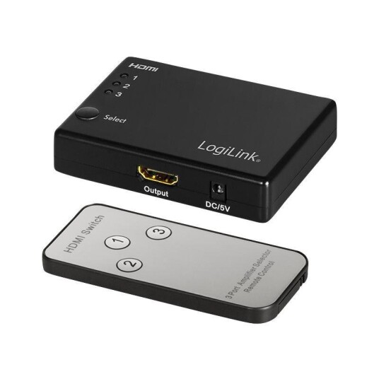LogiLink Switch HDMI 3x1-Port, 1080p/60Hz, HDCP,CEC,RC,smal LogiLink Switch HDMI 3x1-Port, 1080p/60Hz, HDCP,CEC,RC,smal