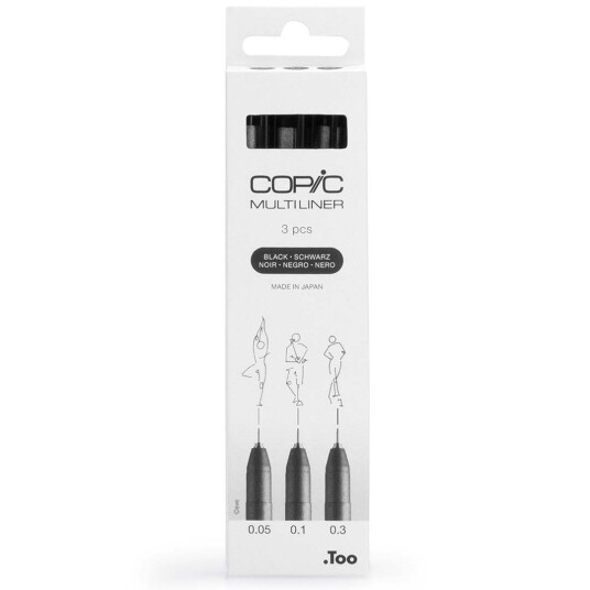 Copic Multiliner Classic 3-sett Black Fine Copic Multiliner Classic 3-sett Black Fine