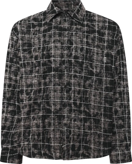 Woodbird Wbjong Wash Check Shirt BLACK WHITE XL