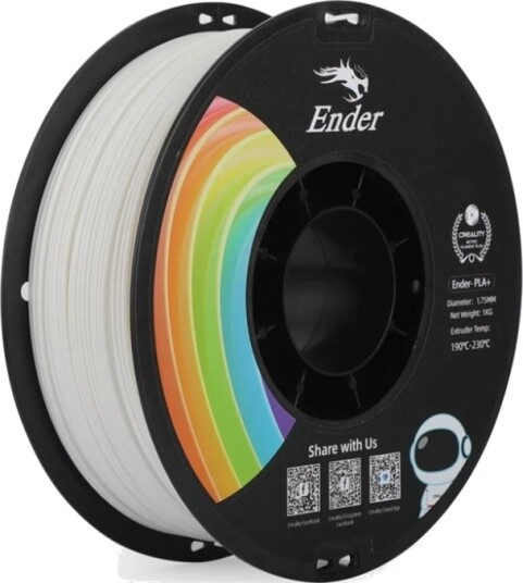 Creality3d Ender Hvit 1 Kg Boks Pla+ Filament (3D)