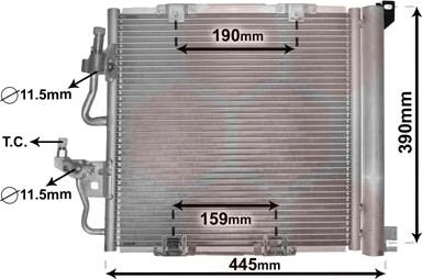 VAN WEZEL 37005368 Kondensator, klimaanlegg VAN WEZEL 37005368 Kondensator, klimaanlegg