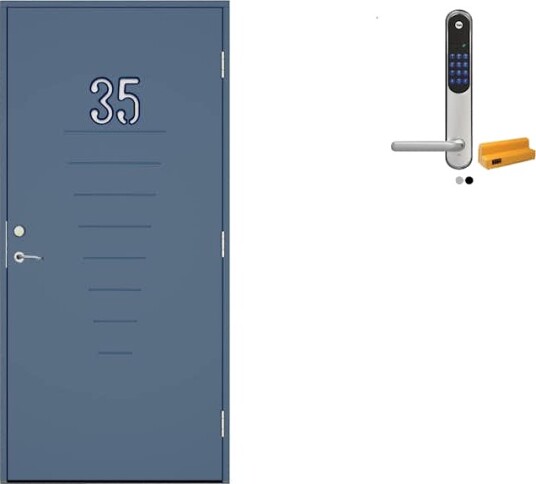 Ytterdør Swedoor Advance-Line Statement Trace med Yale Doorman Classic Home Ytterdør Swedoor Advance-Line Statement Trace med Yale Doorman Classic Home