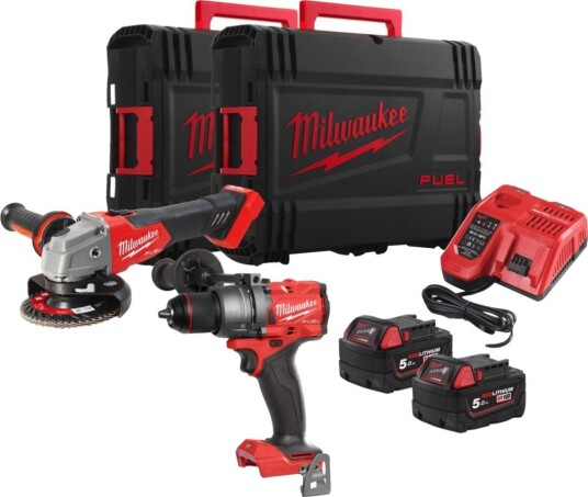 Milwaukee Batteri M18 FPP2E3-502X Verktøypakke Med Og Lader
