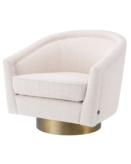 Eichholtz Catene lenestol bouclé cream Eichholtz Catene lenestol bouclé cream