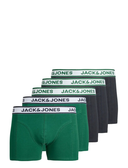 Jack & Jones Jacnolan Solid Trunks 5 Pack Jnr Sn Green 176