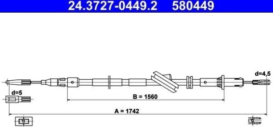 Bremsewire ATE 24.3727 0449.2