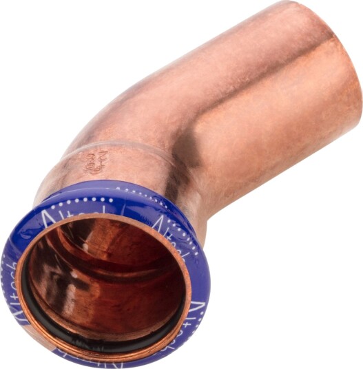 Altech CU Bend Pressfitting med 1 Muffe 22mm / 45°