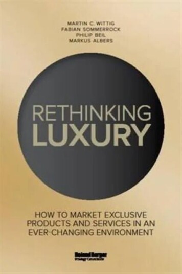 Rethinking Luxury Av Fabian Sommerrock, Martin C. Wittig, Phili Beil