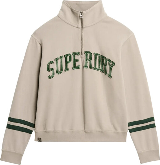 Superdry Athletic Applique Half Zip Grey 16