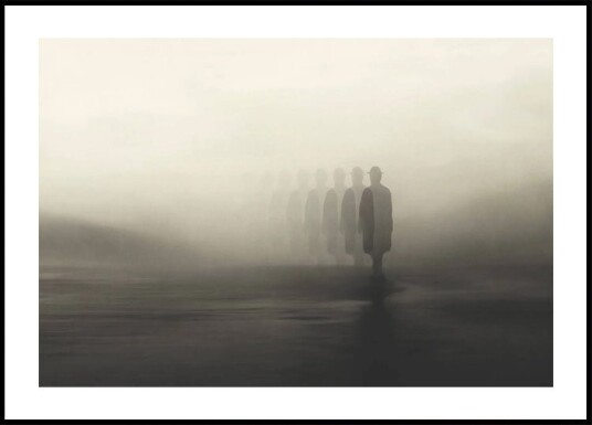 Disappearing Into the Fog Shadow Man Plakat Plakat / 100x150cm