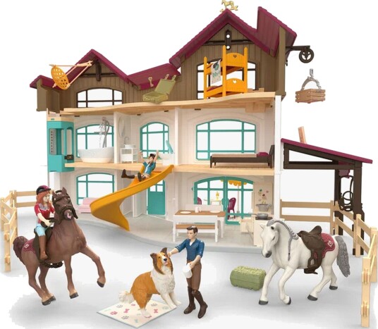 Schleich Lakeside Villa & Paddock Lekesett med Hestefiguriner