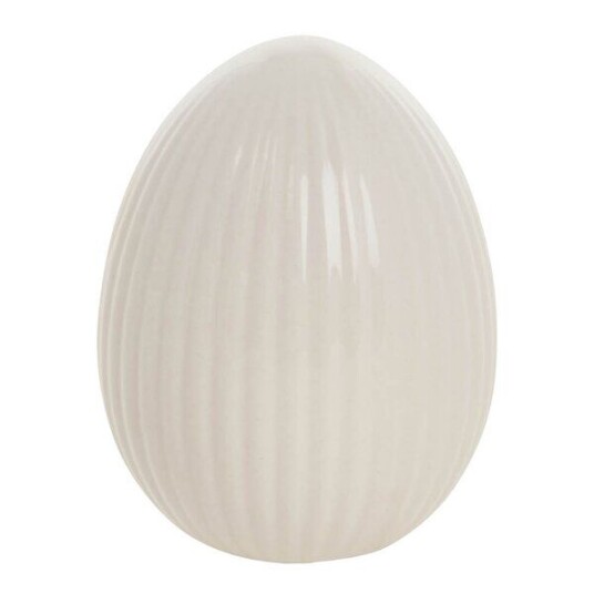 Lene Bjerre Delinne dekorasjon egg 7,7 cm offwhite Lene Bjerre Delinne dekorasjon egg 7,7 cm offwhite
