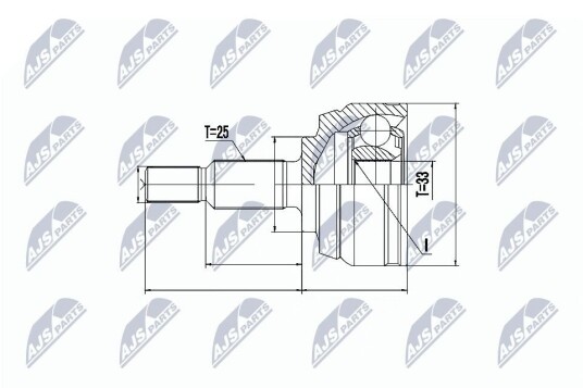 Nty Drivknute drivaksel NTY NPZ RE 044