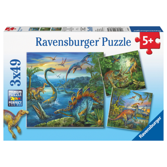 Ravensburger Dinosaur Facination 3x49p Gulv Ravensburger Dinosaur Facination 3x49p Gulv