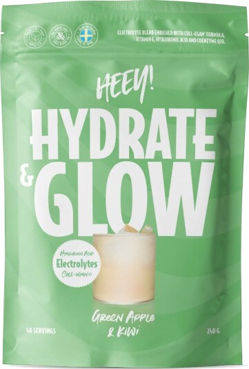 Heey! Hydrate & Glow Electrolytes + Coll-egan® Green Apple & Kiwi 240 Heey! Hydrate & Glow Electrolytes + Coll-egan® Green Apple & Kiwi 240
