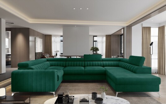 Kotori Hjørnesovesofa m. Sjeselong Grønn