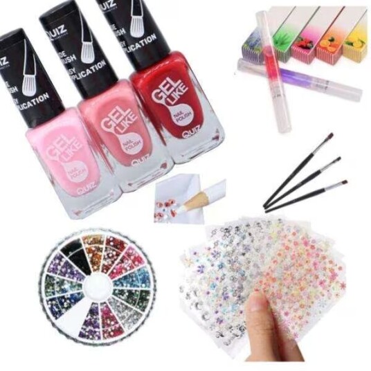 Nagelkit Dekorationskit Nagellack Rhinestone Nagelstickers