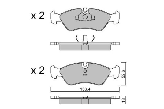 Bremseklosser AISIN BPOP 1017