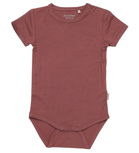 Minymo Body k/e Bambus Rose Brown Minymo 50 Kortermet body Rosa