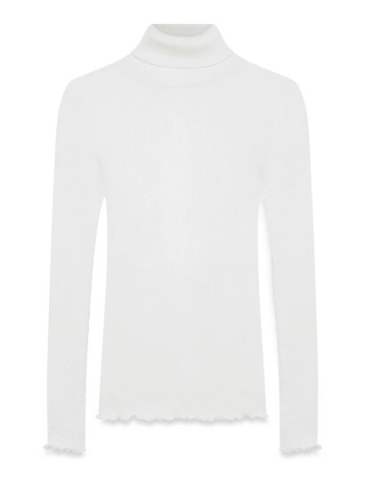 Rosemunde Rwbeatha Silk Ls Rollneck T-Shirt - Cream - S