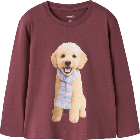 Name It Genser NmfVotea Wild Ginger/Skjerf Dog Name It 5 år (110) Genser Bordeaux