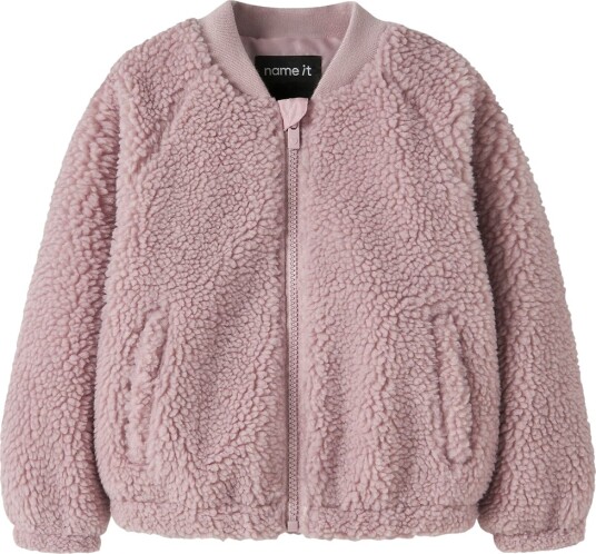 Name It Fleecejakke NmfMiffy Teddy Violet Ice Name It 7 år (122) Fleecejakke Bordeaux Brun Rosa