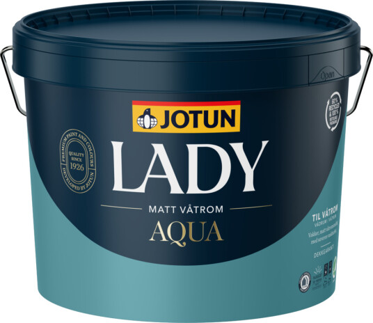 Jotun Våtromsmaling Lady Aqua Matt Hvit Base 9l