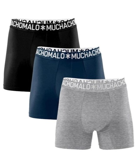 Muchachomalo Cotton 3pk Black/Blue/Grey M