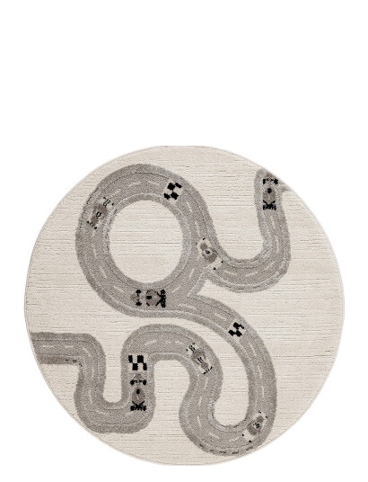 Km Home Genova Road Cream 120x120cm Round