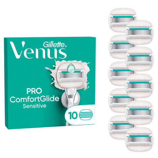 GILLETTE Venus Pro Comfortglide Sensitive 10 stk. Barberblader