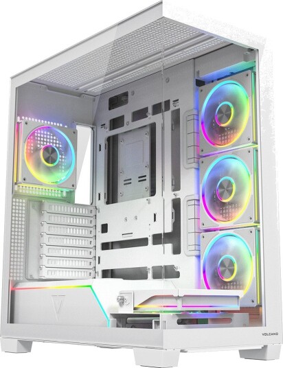 Modecom Volcano Stellar Plus ARGB Midi Tower 5F ATX microATX Mini-ITX Hvit