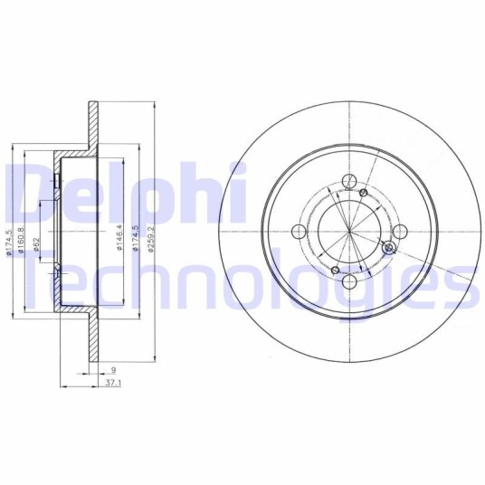 Bremseskive DELPHI BG4345