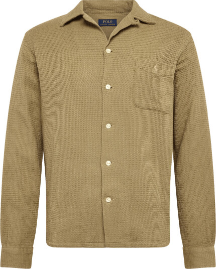 Polo Ralph Lauren Cotton Waffle Wvn Shirt Khaki green M Polo Ralph Lauren Cotton Waffle Wvn Shirt Khaki green M