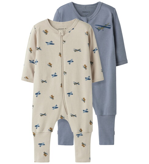 Name It NbmNightsuit 2-pk Heldresser/pyjamas i Peyote for Baby - Str. 50