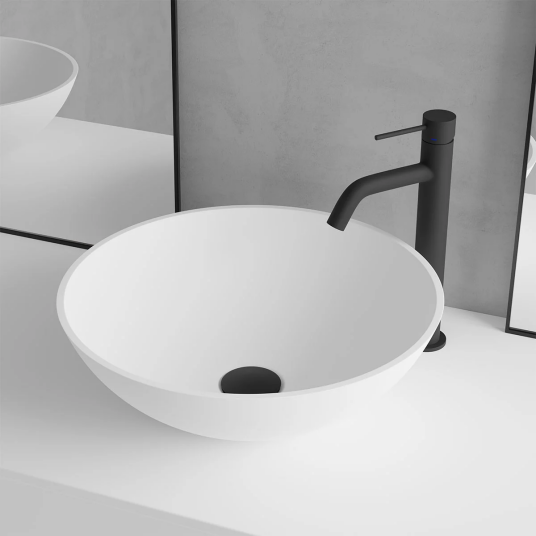Scandtap Bathroom Concepts Solid R1 Ø400 mm, Hvit Matt Scandtap Bathroom Concepts Solid R1 Ø400 mm, Hvit Matt