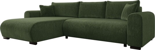 Handda Sovesofa med Sjeselong 3 seter i Chenille Grønn