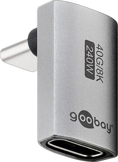 Pro USB-C - USB4 - 90 long - adapter - silver Pro USB-C - USB4 - 90 long - adapter - silver