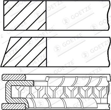 GOETZE ENGINE 08-450100-00 Stempelringsett