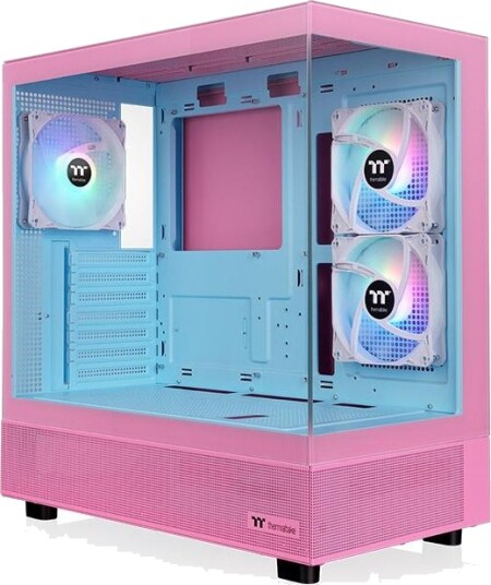 Thermaltake View 270 Plus Midi Tower Kabinet med Herdet Glass i Rosa Thermaltake View 270 Plus Midi Tower Kabinet med Herdet Glass i Rosa