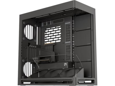 HAVN HS 420 VGPU Mid Tower Kabinett Sort med Herdet Glass HAVN HS 420 VGPU Mid Tower Kabinett Sort med Herdet Glass