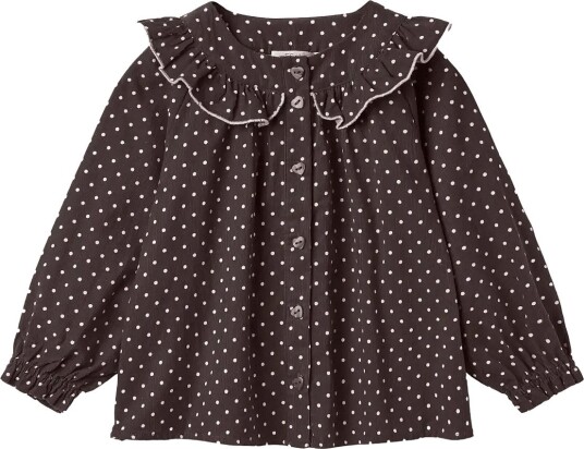 Fliink Dolly Dot Blouse   COFFEE BEAN DOT   80