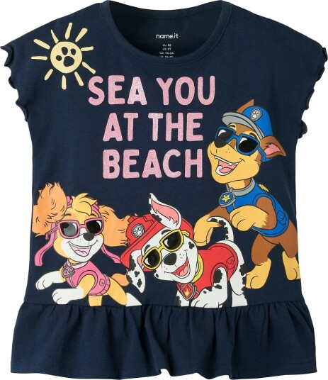 Name It Topp NmfMina Paw Patrol Navy Blazer m. Glitter Name It 7 8 år (122 128) Singlet Marineblå
