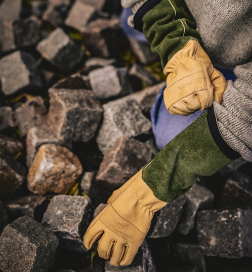 Hestrajob Gardener"s Gauntlet Glove Yellow 9