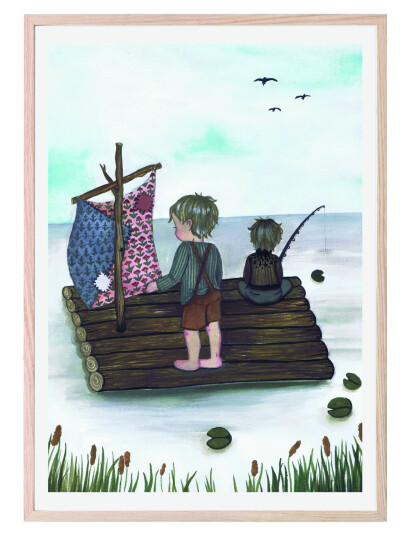 That's Mine Poster Raft Fishing 50x70 Multi Patterned 50x70cm