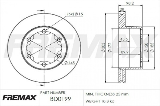 Bremseskive FREMAX BD-0199