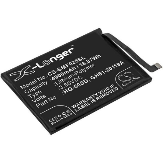 Samsung SM-A025M batteri (4900 mAh 3.85 V, Sort)
