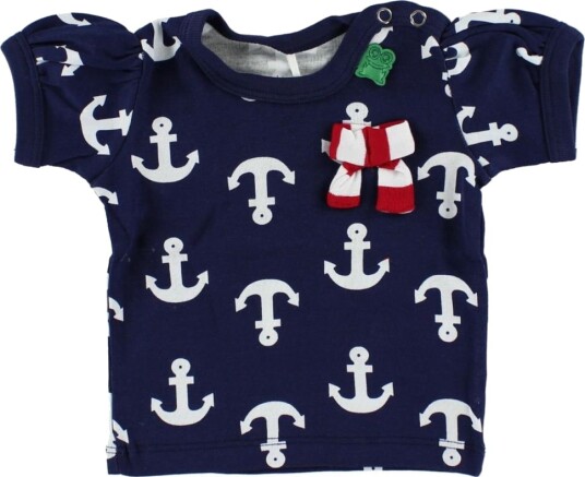 Freds World T skjorte   Navy m. Anker & Sløyfe   Freds World   62   T skjorte   Blå