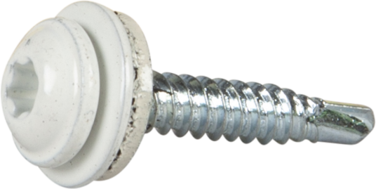 Essve Monteringsskrue 4,2x25 mm Hvit med Rustfri Skive 100-pakning Essve Monteringsskrue 4,2x25 mm Hvit med Rustfri Skive 100-pakning